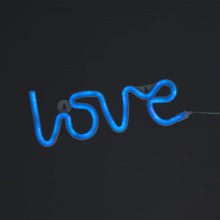 Battery Operated 'LOVE' Rope Light with Blue LEDs