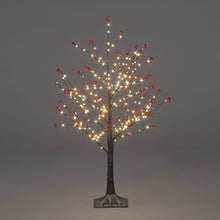 90cm Red Berry Twig Tree Brown 240 Warm White LEDS