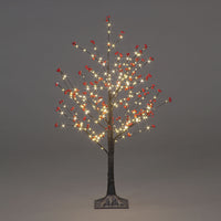 120cm Red Berry Twig Tree Brown 400 Warm White LEDS