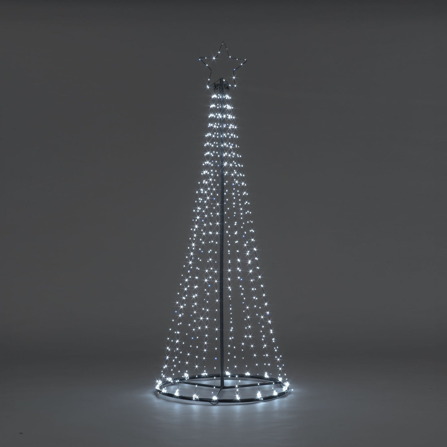 1.8m Maypole Tree With 560 Ice White Flashing Lights