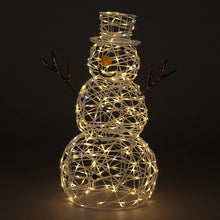 90cm White Rattan Snowman