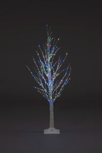 Christmas Birch Tree with 300 Multi coloured LEDs (120cm)