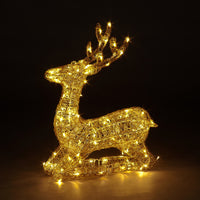 76cm Acrylic Reindeer w/110 Warm White LEDs Christmas Decoration