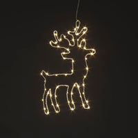 Iron Reindeer with 60 Warm White LEDs (39cm)