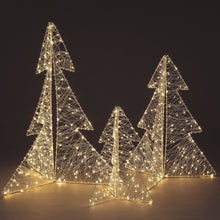 3D Iron Christmas Trees with 450 LED lights (Set of 3)
