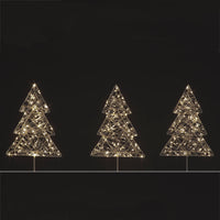 Set of 3 Iron Christmas Tree Stakes (40cm)
