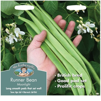 Mr Fothergills Runner Bean Moonlight Seeds