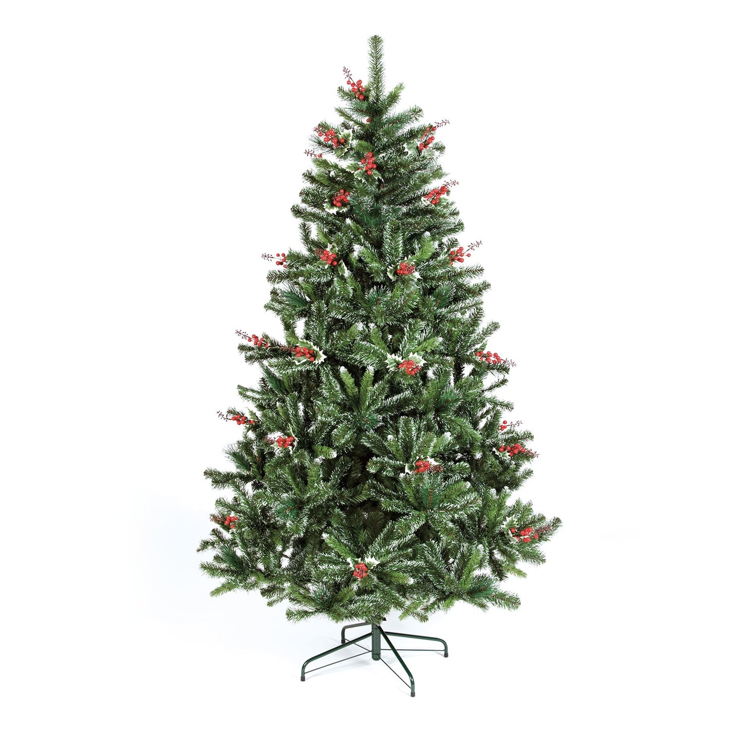 180cm Salzburg Spruce Tree With 642 Tips Red Berry Sprays
