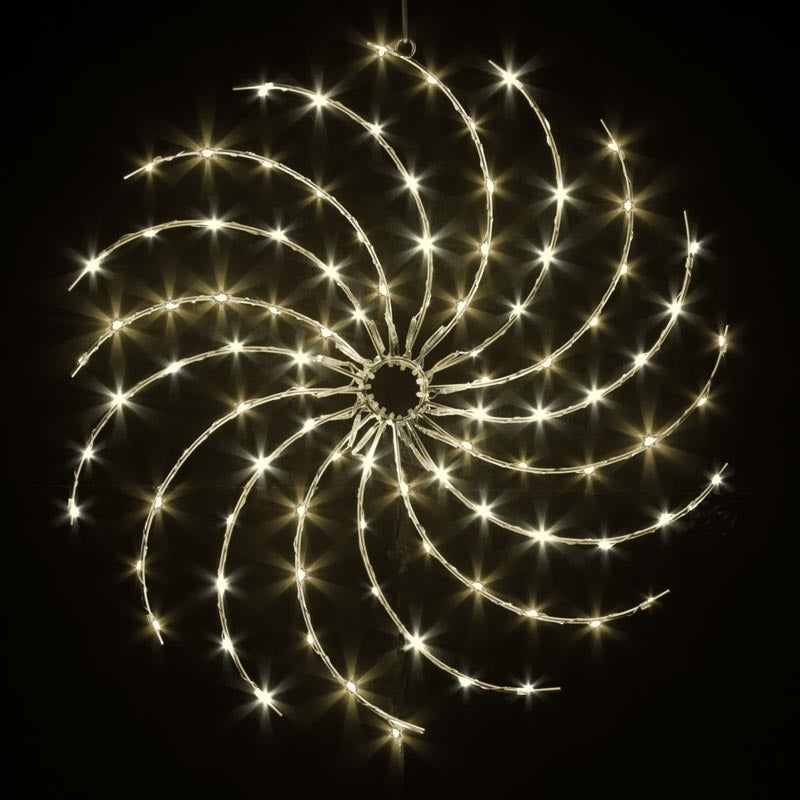 50cm Iron Wheel Sil with 96 Warm White Copper Wire LEDs