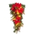 Battery Operated 76cm Red Poinsettia Teardrop with Red Berry & 25 LEDs