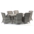 Portofino Aluminium Outdoor Dining Garden Collection 1.9m Grey Rattan With Polywood Table