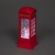 Battery Operated 26.5cm LED Water Telephone Box With Snowmen 