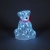 30cm ABS Bear With 30 White LEDs & Red Ribbon