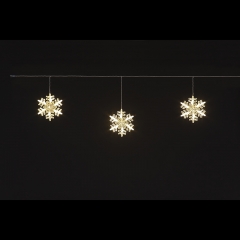 3 Hanging Snowflake Christmas Lights 