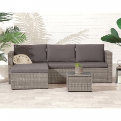 Outdoor Sofa 3 Piece Chaise Garden Furniture Collection 