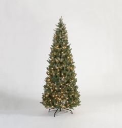 Hazen Blue & Green Luxury "Pre-Lit Pop-Up" Premium PE Christmas Tree