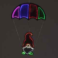 Multi Coloured Infinity Hanging Parachute Gnome